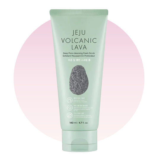 TheFaceShop Jeju Volcanic Lava Deep Pore Cleansing Scrub Foam, 140ml