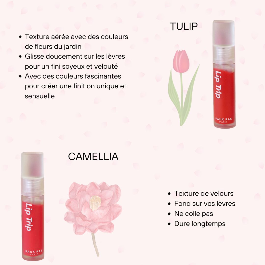 FAUX PAS PARIS Lip Trip: French Garden #CAMELLIA